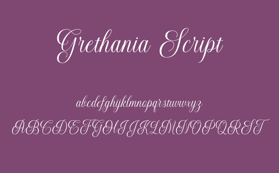 Grethania Script font