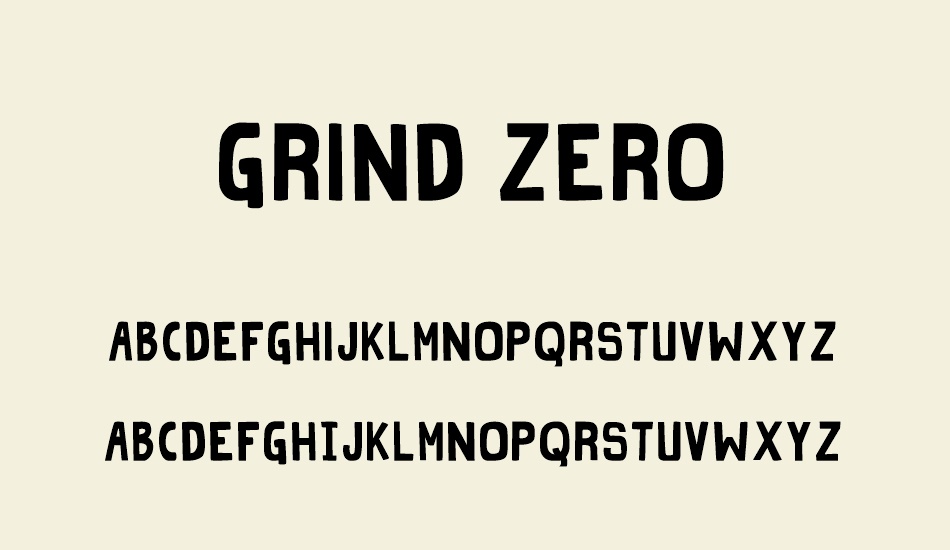 Grind Zero font