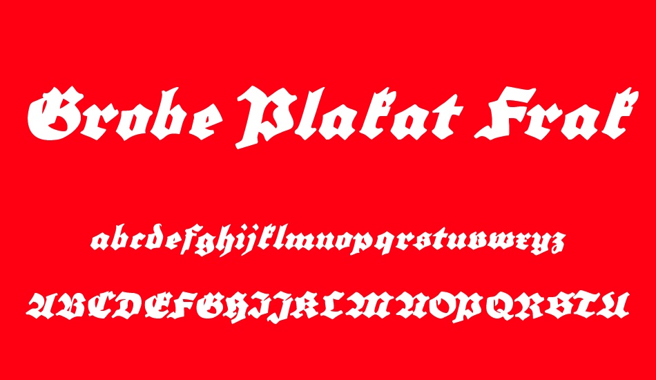 Grobe Plakat Fraktur font