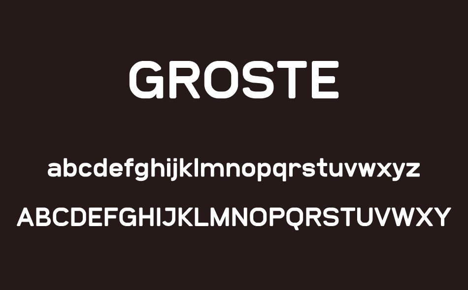 Groste font