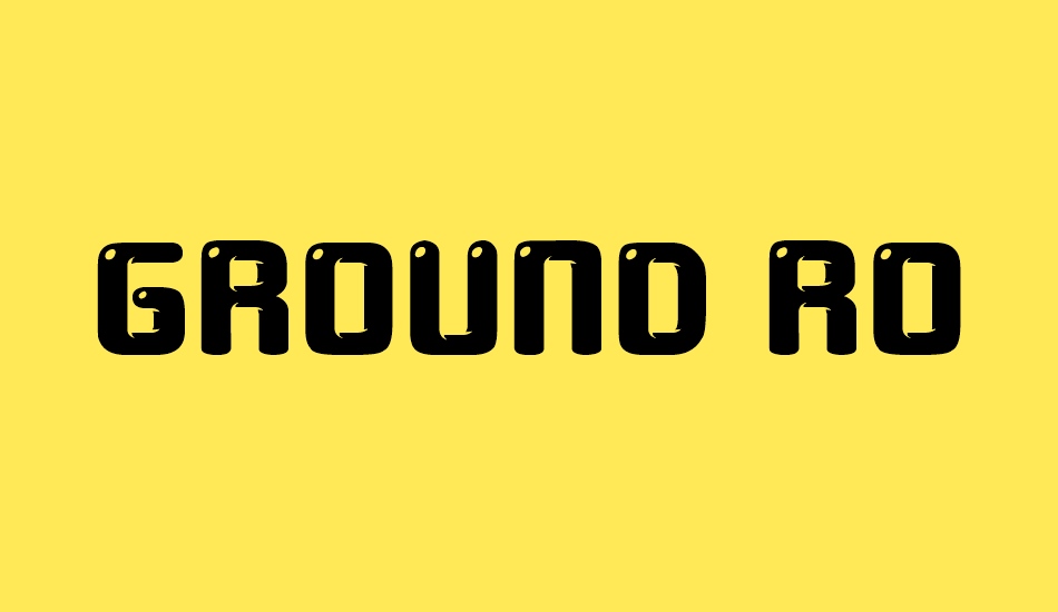 ground round font big