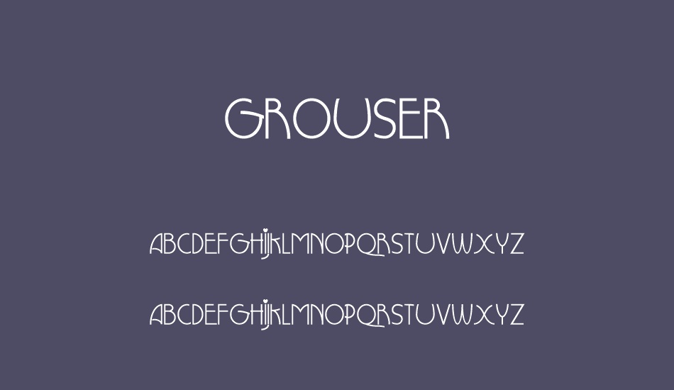 Grouser font