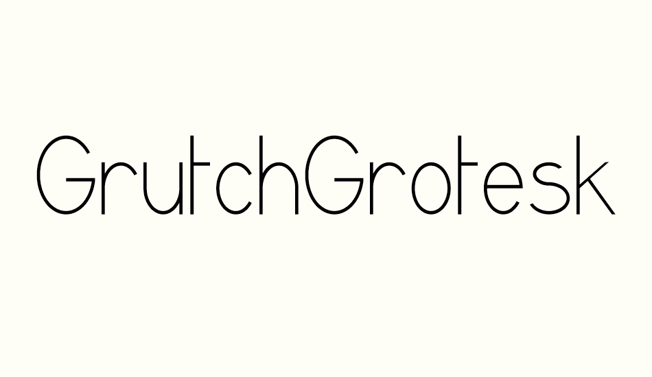 GrutchGrotesk font big