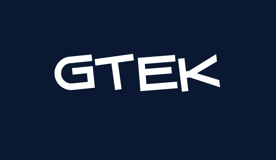 Gtek Regular font big