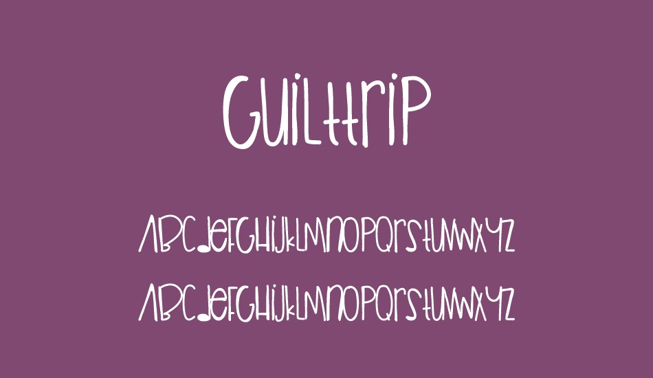 GuiltTrip font