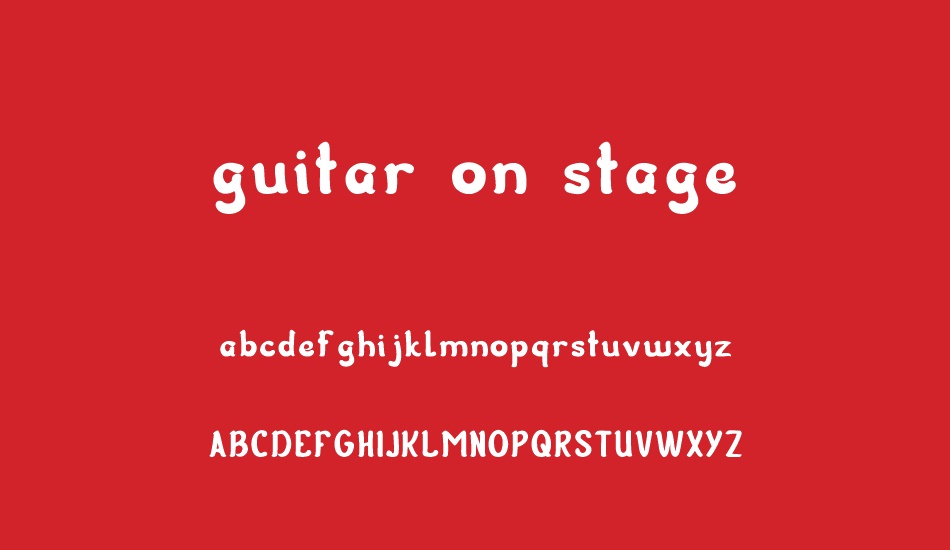 guitar on stage font