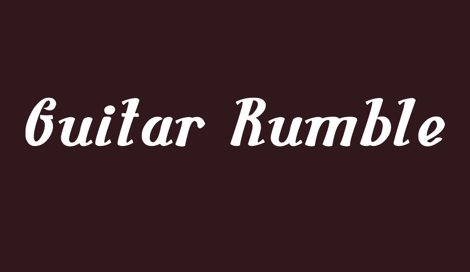 Guitar Rumble font big