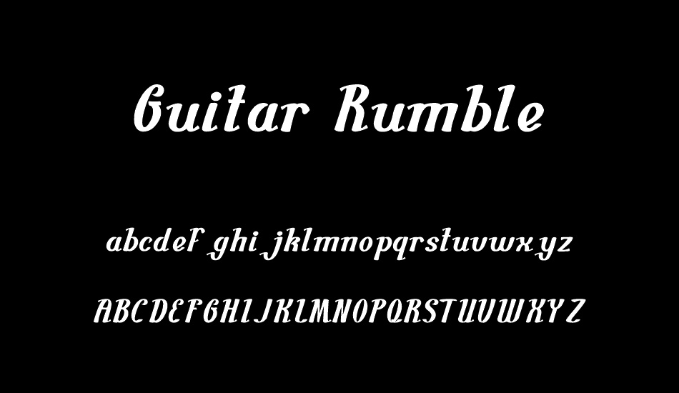 Guitar Rumble font