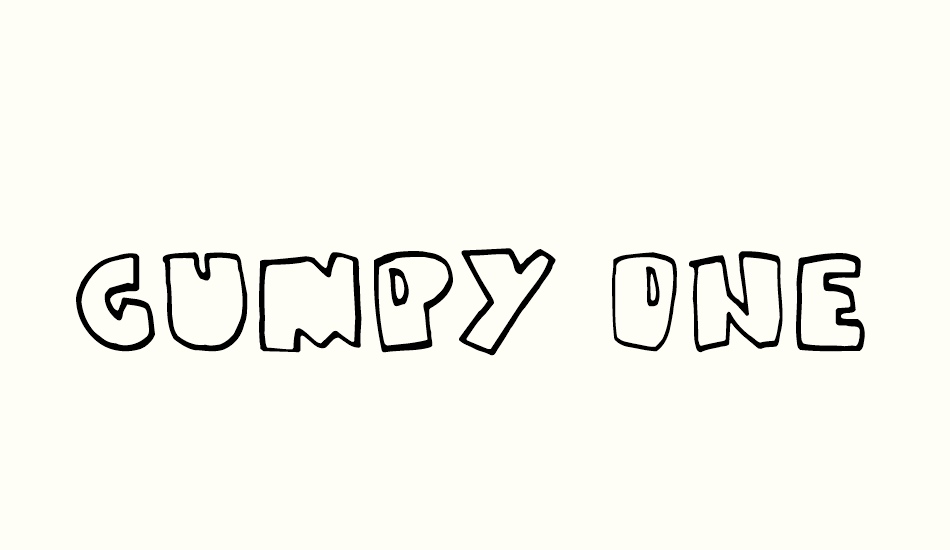 Gumpy one font big