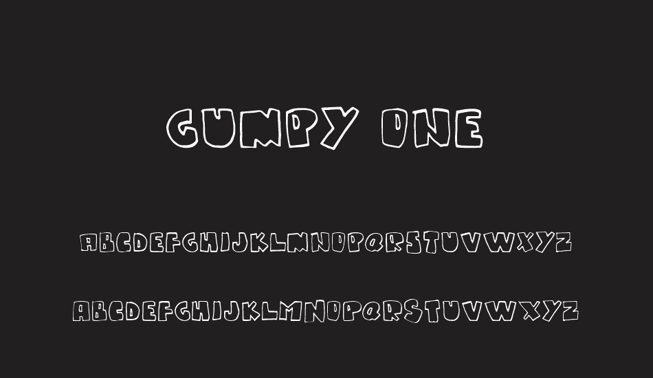 Gumpy one font