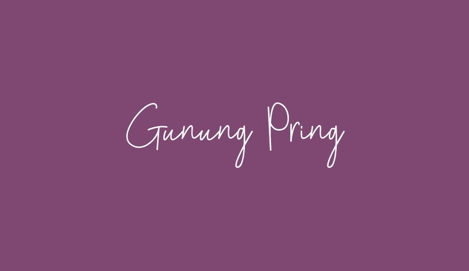 Gunung Pring font big