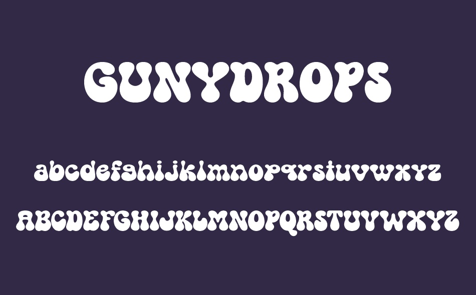 Gunydrops font