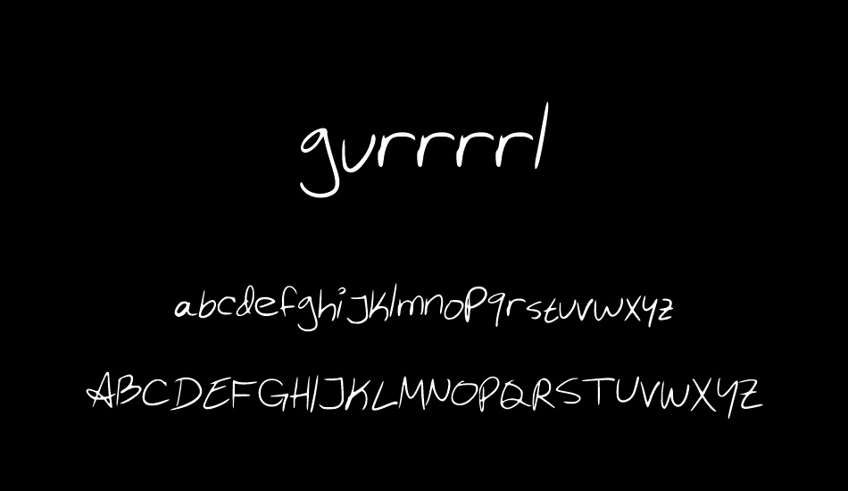 gurrrrl font