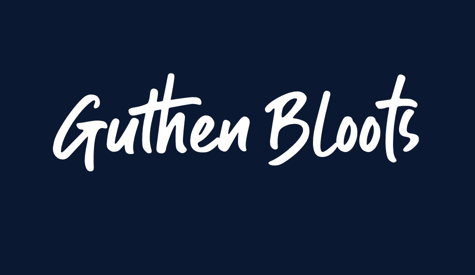 Guthen Bloots Personal Use font big