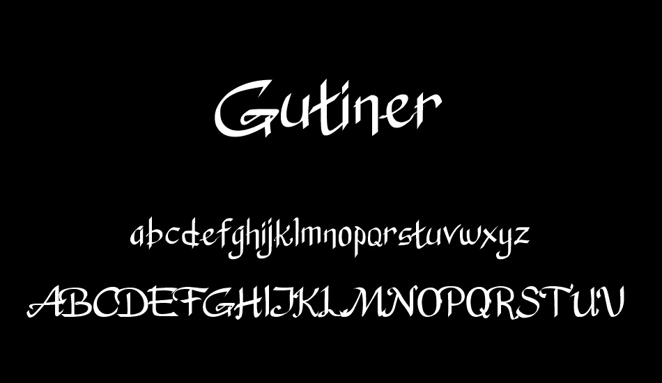 Gutiner font