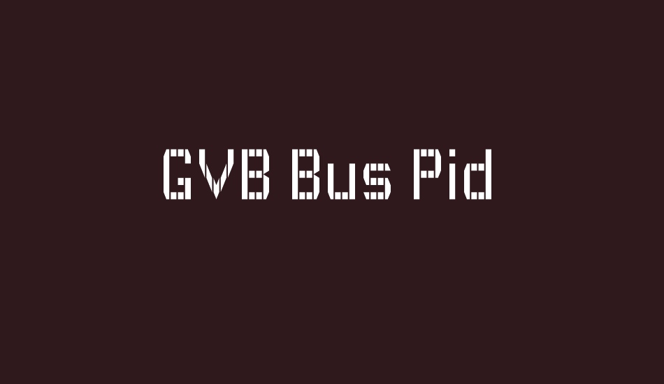 GVB Bus Pid font big