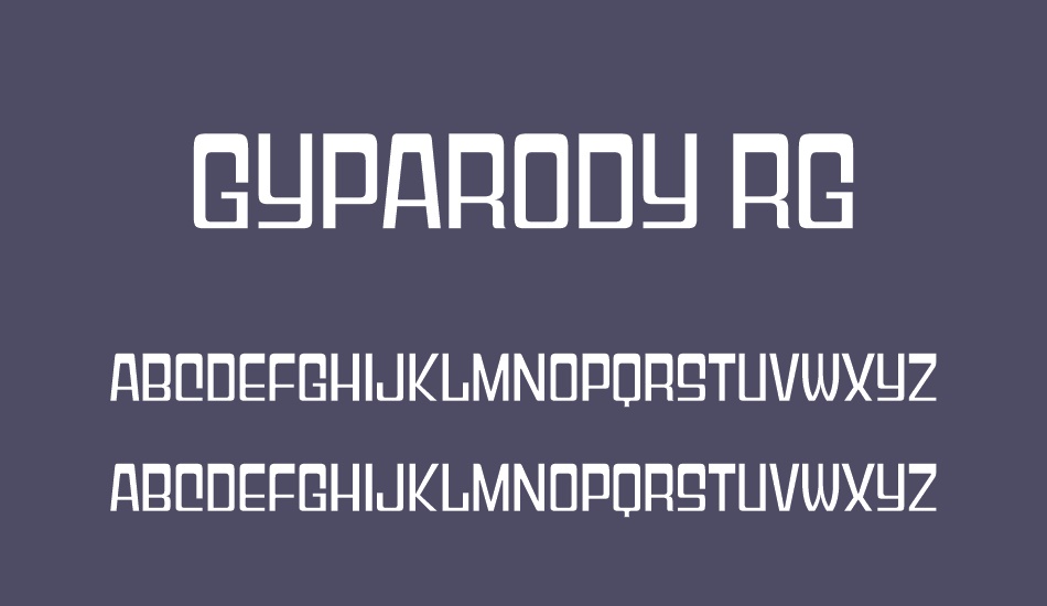 Gyparody Rg font