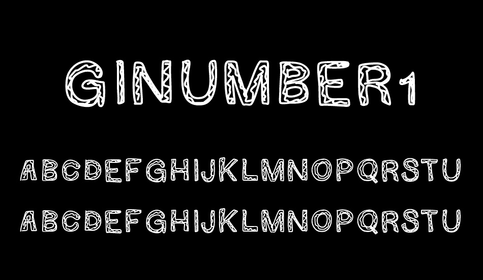 GINUMBER1 font