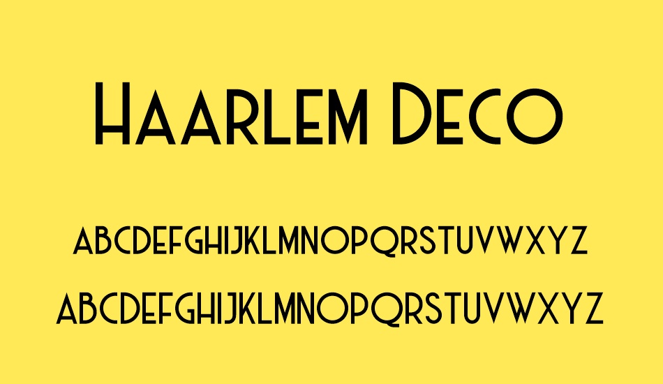 Haarlem Deco DEMO font