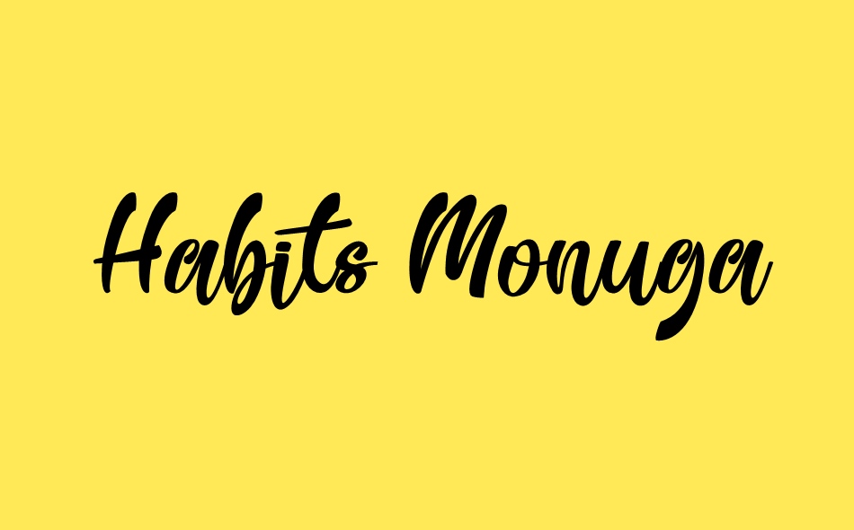 Habits Monuga font big