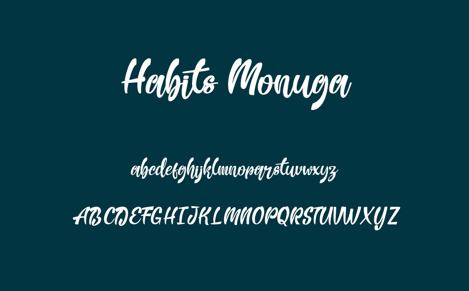 Habits Monuga font