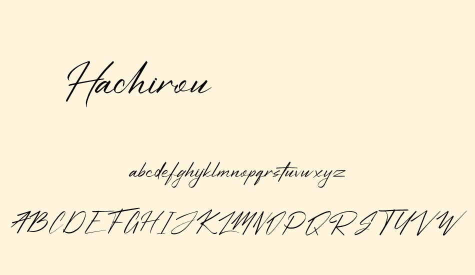 Hachirou font