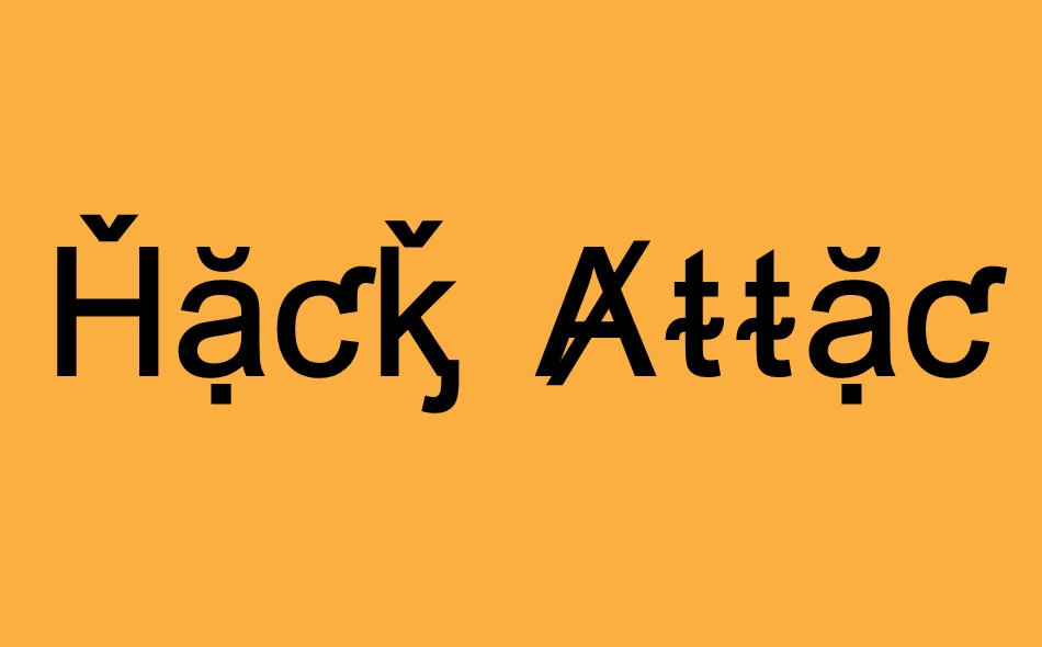 Hack Attack font big