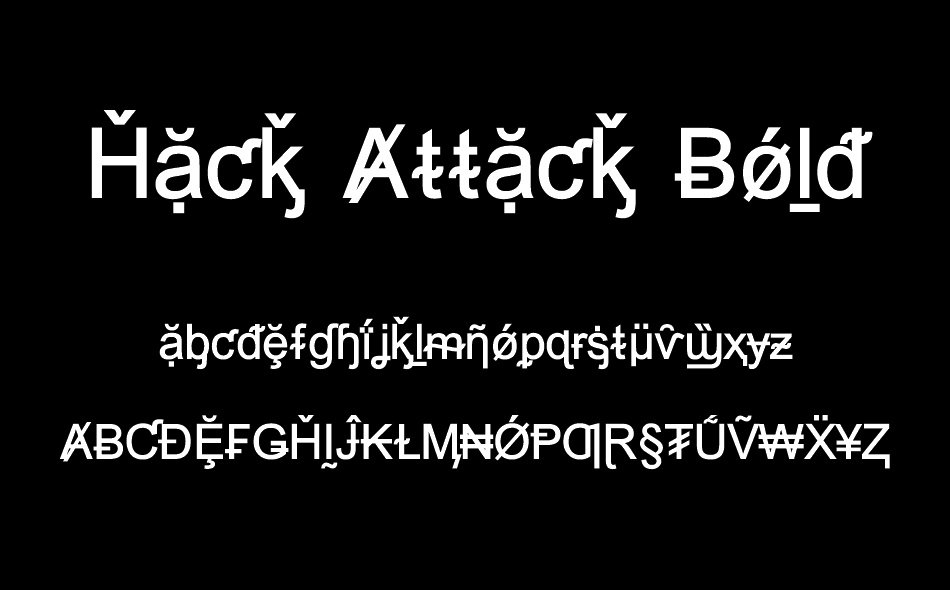 Hack Attack font