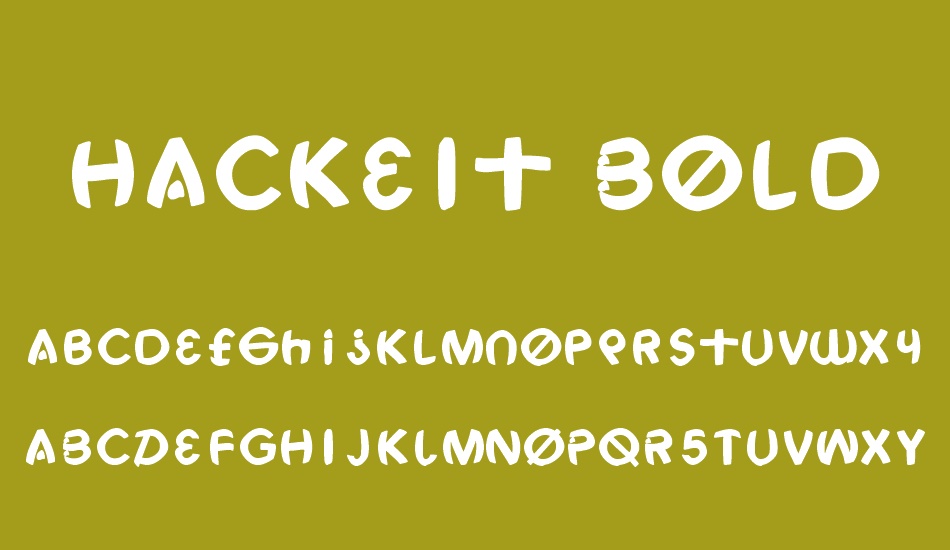 HackeIt Bold font