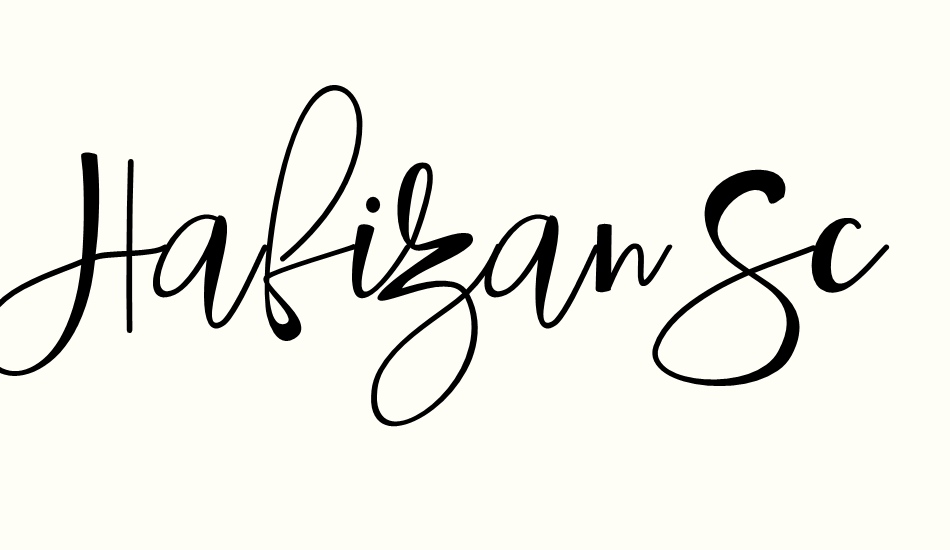 Hafizan Script font big