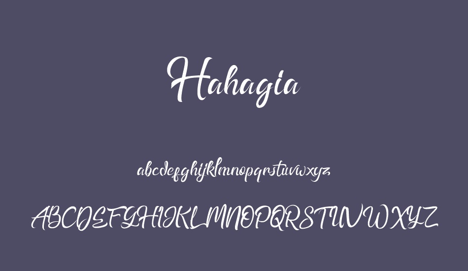 HahagiaFree font