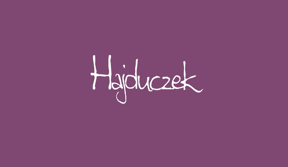 Hajduczek font big