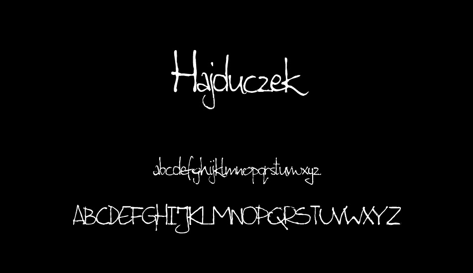 Hajduczek font