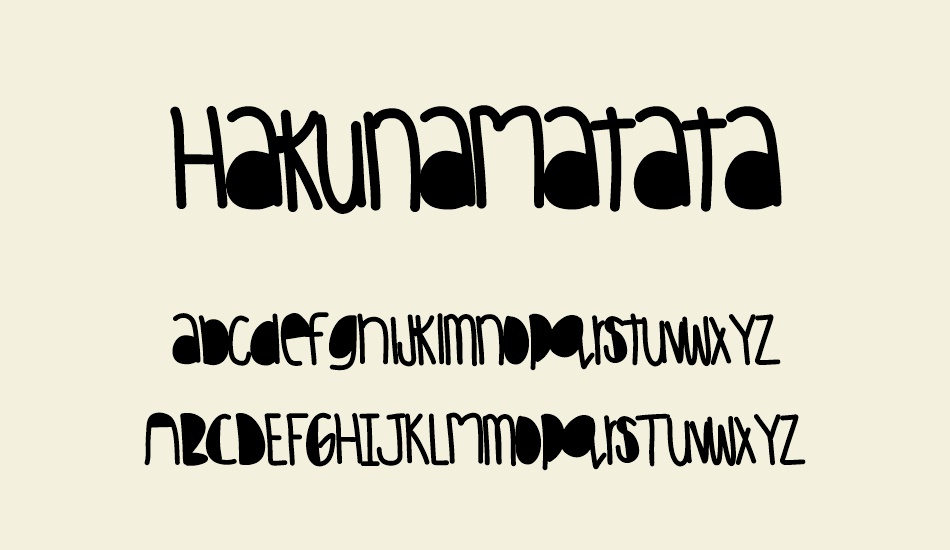 Hakuna matata font style text