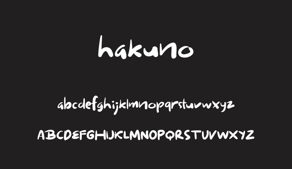 hakuno font