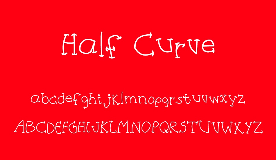 Half Curve font