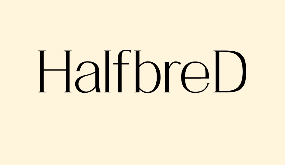 HalfbreD font big