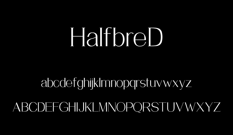 HalfbreD font