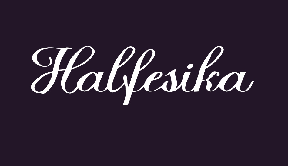 Halfesika Script font big