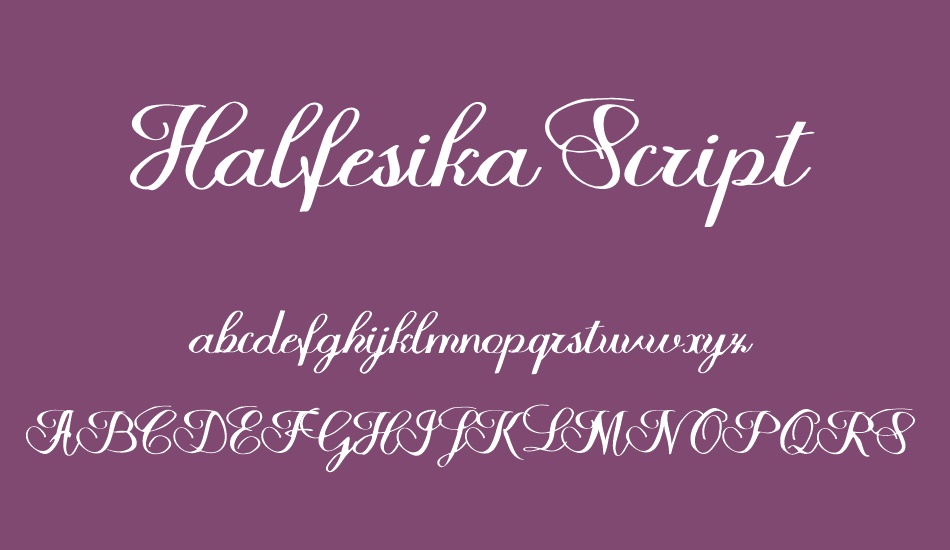 Halfesika Script font