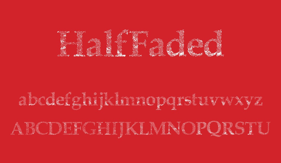 HalfFaded font