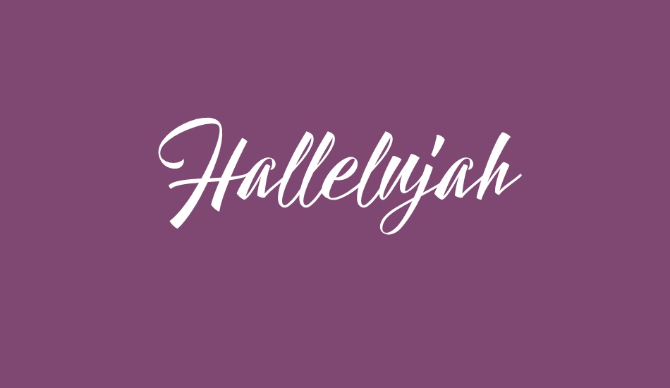 Hallelujah Regular font big