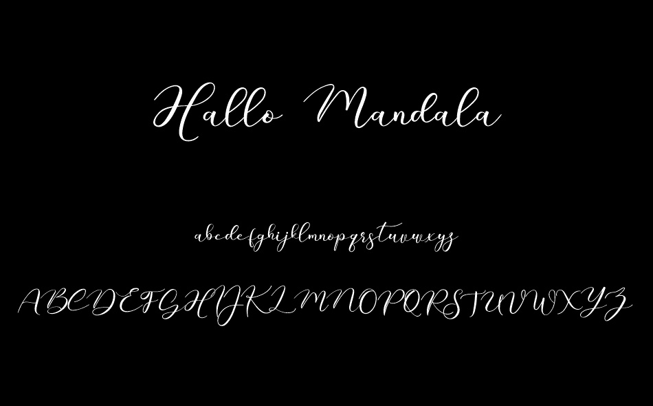 Hallo Mandala font