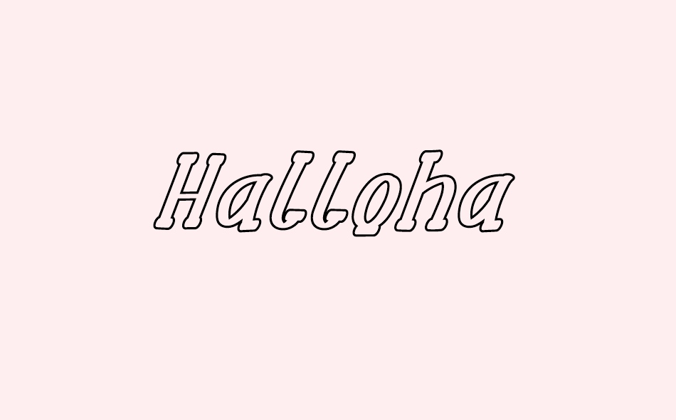 Halloha font big