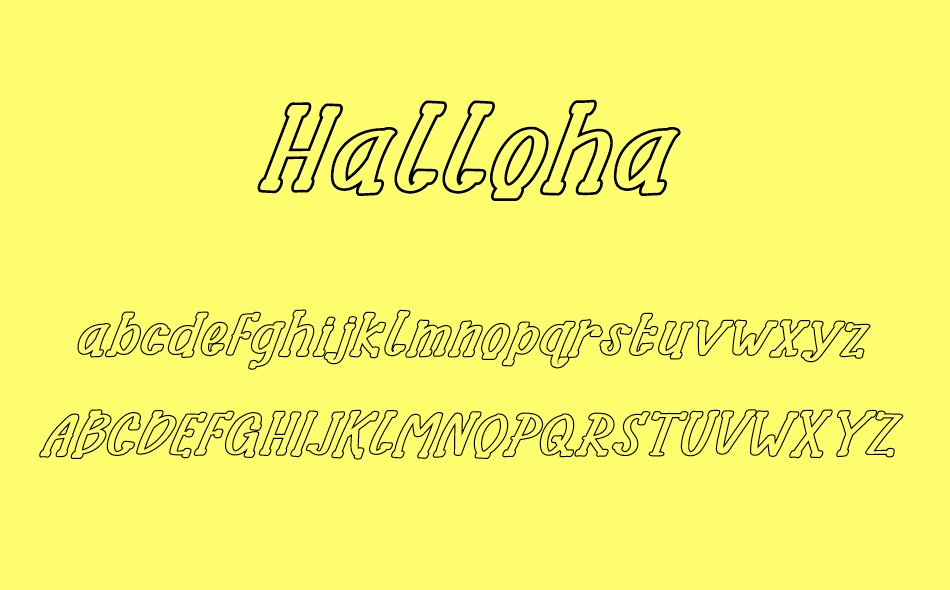 Halloha font