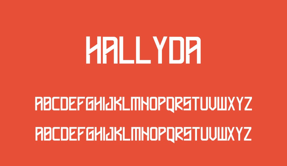 Hallyda Demo font