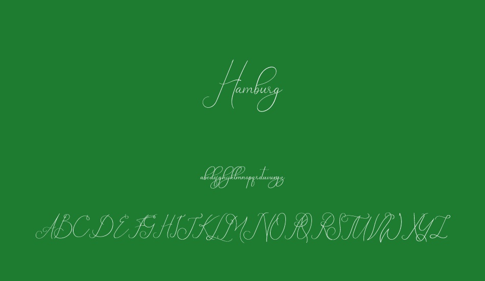 Hamburg font