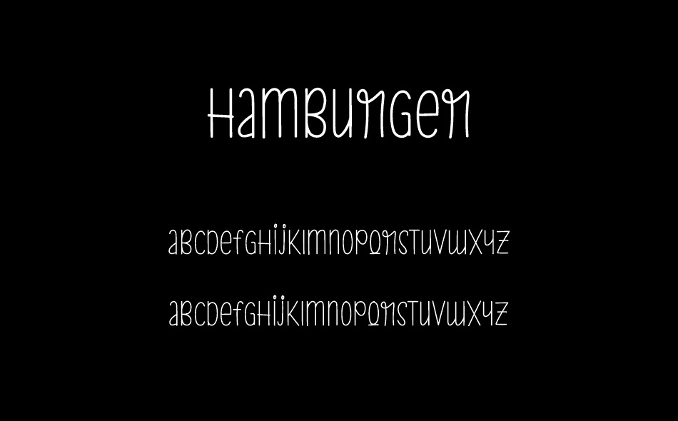 Hamburger font