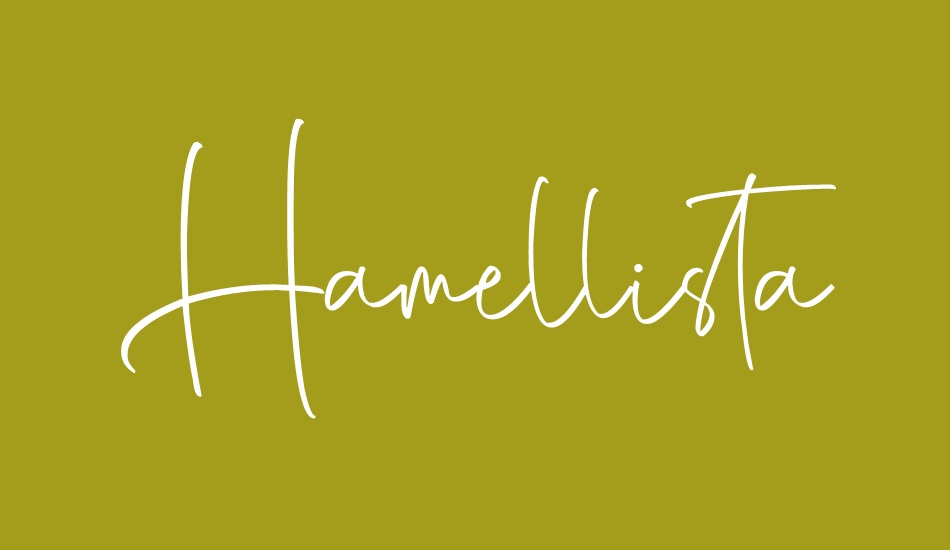 Hamellista Signature font big