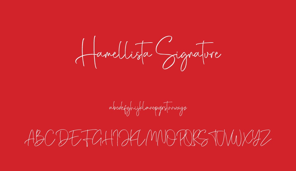 Hamellista Signature font